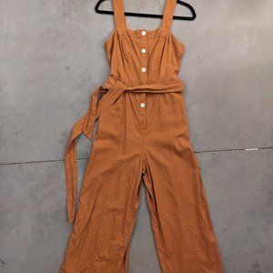 a new day Rust Orange Wide-Leg Jumpsuit with Belt